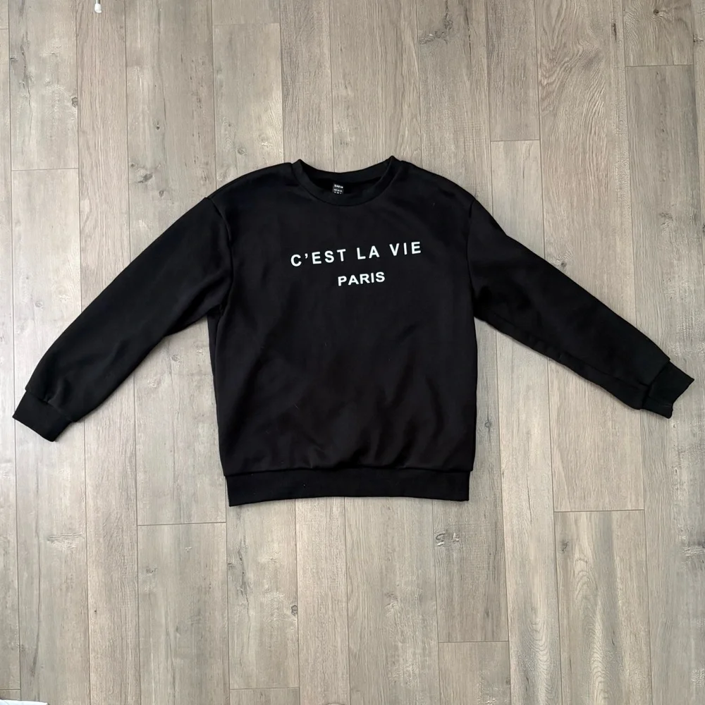 Black C’est La Vie Paris Graphic Sweatshirt - Picture 2 of 4